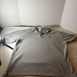 Vintage Walt Disney World Mickey Mouse Polo Shirt Men's Large Gray Embroidered